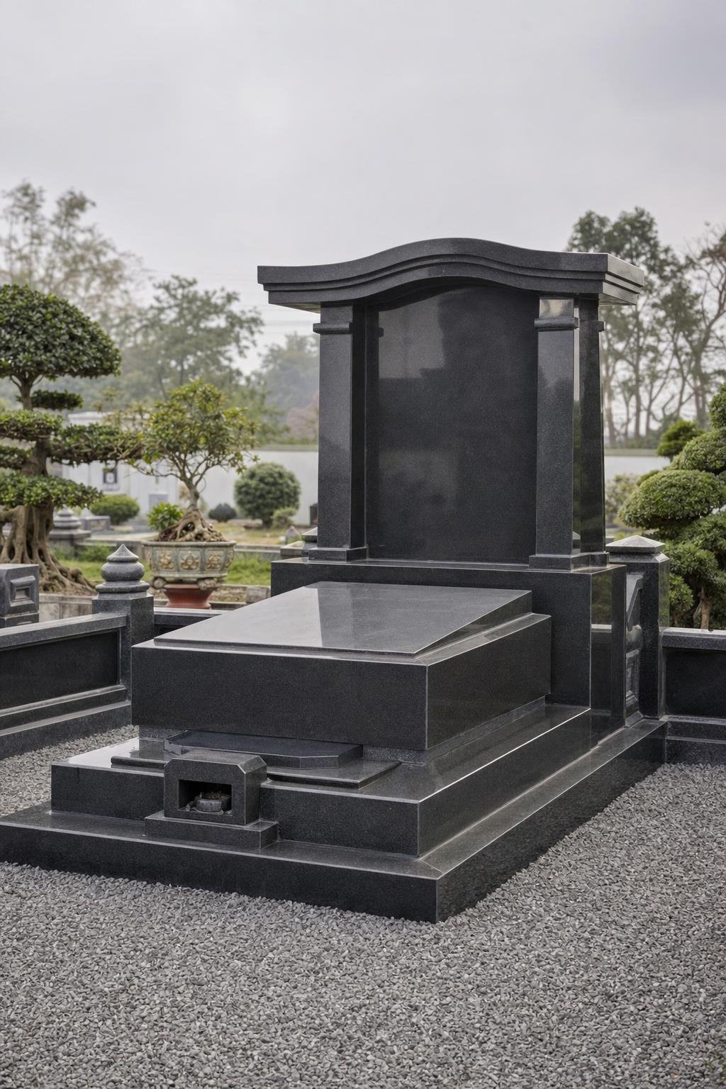 Mộ đá granite hoa cương nguyên khối