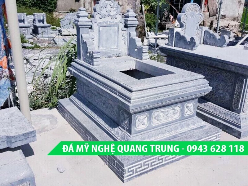 Mẫu mộ đá đẹp Quang Trung - Mộ bành đá đơn Quang Trung