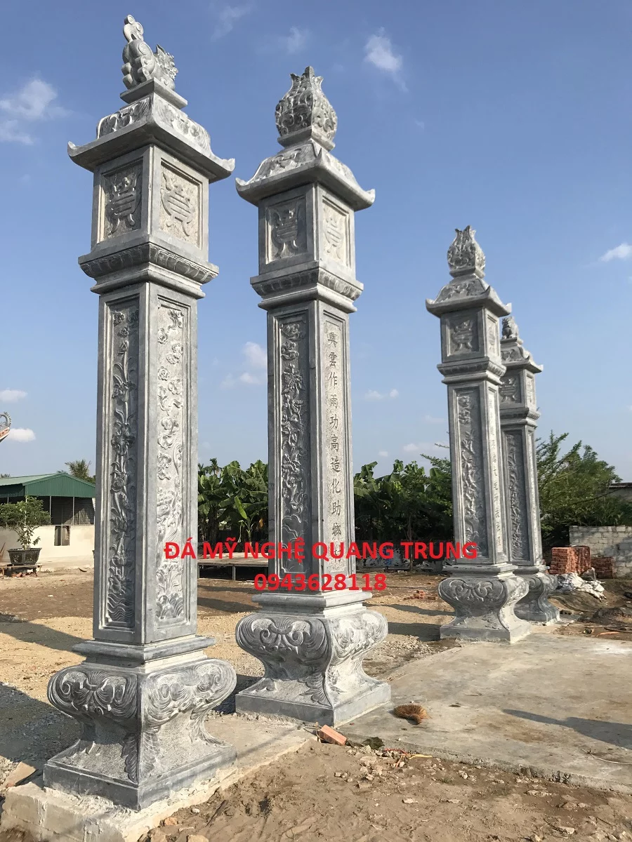 Cột trụ đá - Cột đá đẹp Quang Trung