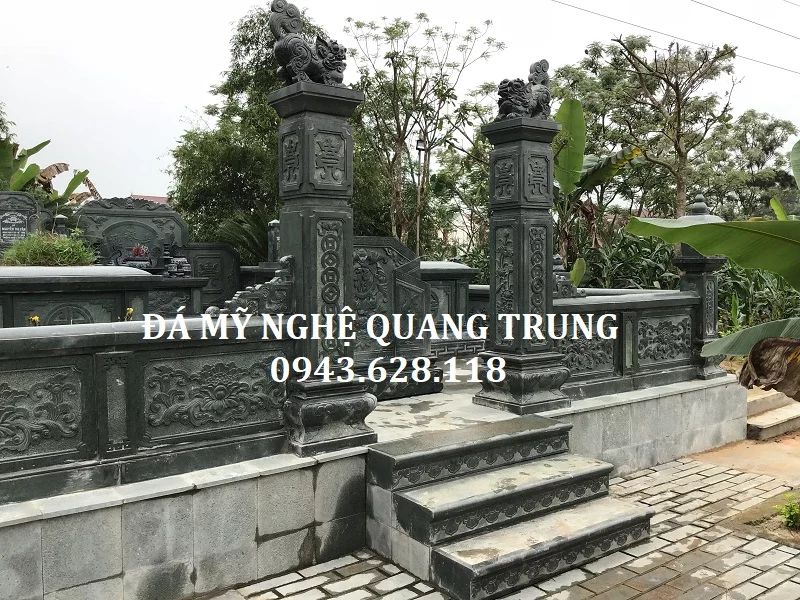 Mẫu Lăng Mộ Đá Xanh Rêu Cao Cấp Tại Nghĩa Trang Diễn Châu, Nghệ An 12 Mẫu Lăng Mộ Đá Xanh Rêu Cao Cấp Tại Nghĩa Trang Diễn Châu, Nghệ An - Đá Mỹ Nghệ Quang Trung Ninh Bình