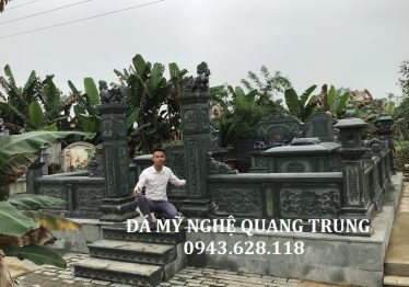 Lăng mộ đá xanh rêu đẹp Đá mỹ nghệ Quang Trung