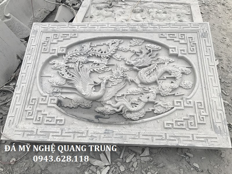 CHIẾU ĐÁ LONG PHƯỢNG đầy ấn tượng của Đá mỹ nghệ Quang Trung