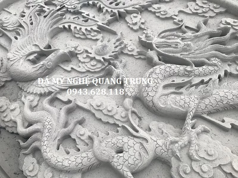 CHI TIẾT CHIẾU ĐÁ XANH LONG PHƯỢNG