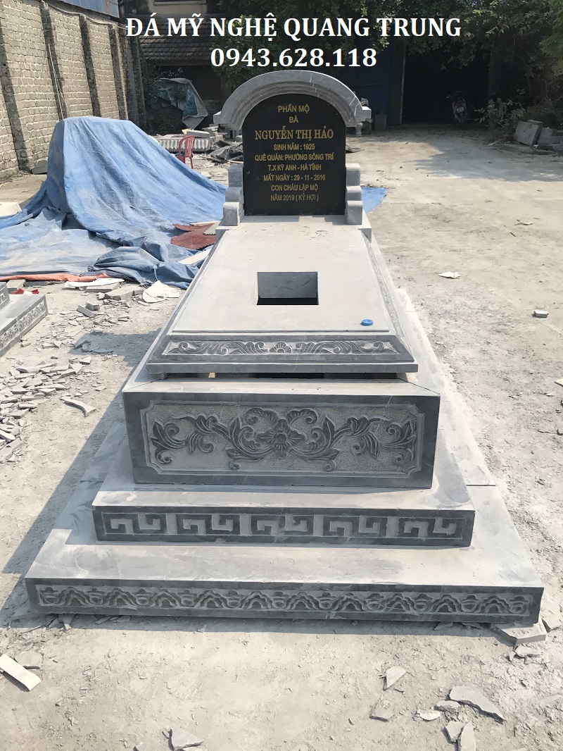 MẶT TRƯỚC MỘ BÀNH 107X192CM Lăng mộ đá, Mộ đá Ninh Bình