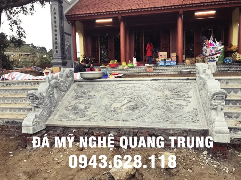 Rồng đá, Chiếu rồng đá trong kiến trúc xây dựng Đình, Chùa, Nhà thờ họ
