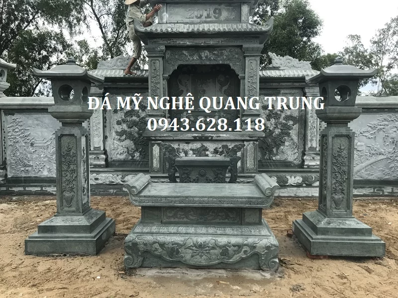 Lăng mộ đá, Mộ đá và các vấn đề tâm linh liên quan khi xây dựng - Nghệ nhân Quang Trung 12 BÀN LỄ LƯ HƯƠNG ĐÁ XANH RÊU