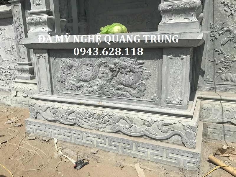 CHI TIẾT BƯNG LĂNG THỜ ĐÁ XANH RÊU