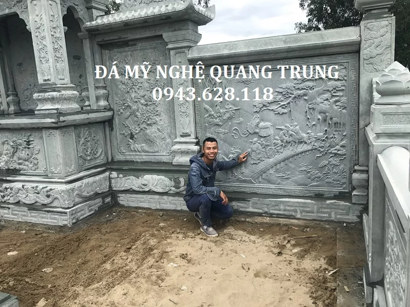 LĂNG ĐÁ XANH RÊU với hai bức tranh đồng quê đẹp của Đá mỹ nghệ Quang Trung