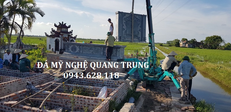 LẮP ĐẶT KHUNG THỜ LONG ĐÌNH HỘ Lăng mộ đá, Mộ đá Ninh Bình