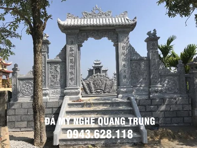 Cong da khu lang mo dep