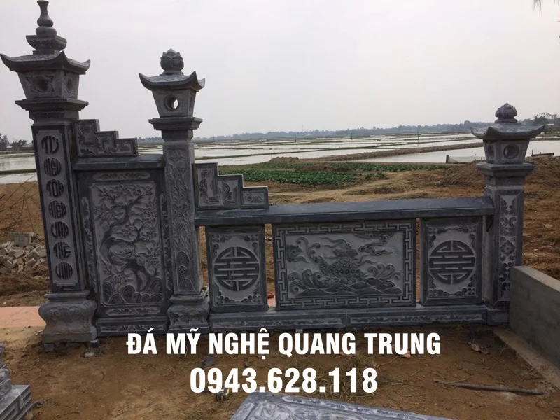 Cong da va hang rao da cua Khu lang mo dep