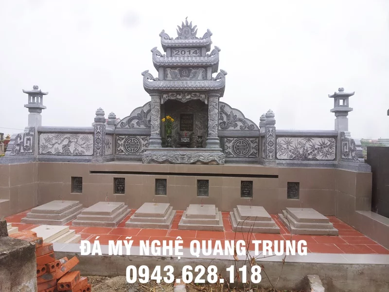 Khu lăng mộ đá đẹp tại Quảng Ninh được xây dựng và hoàn thiện năm 2014 do Đá mỹ nghệ Quang Trung làm đơn vị chế tác, lắp đặt.