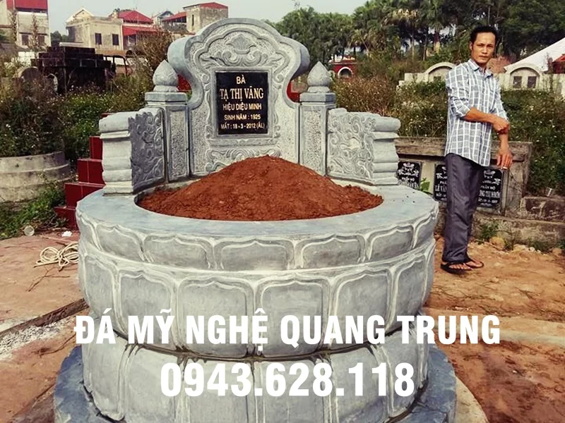 Mẫu mộ đá tròn đẹp