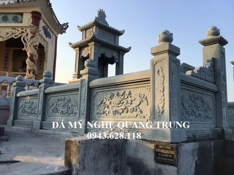 Chi tiet lan can da cua khu lang mo