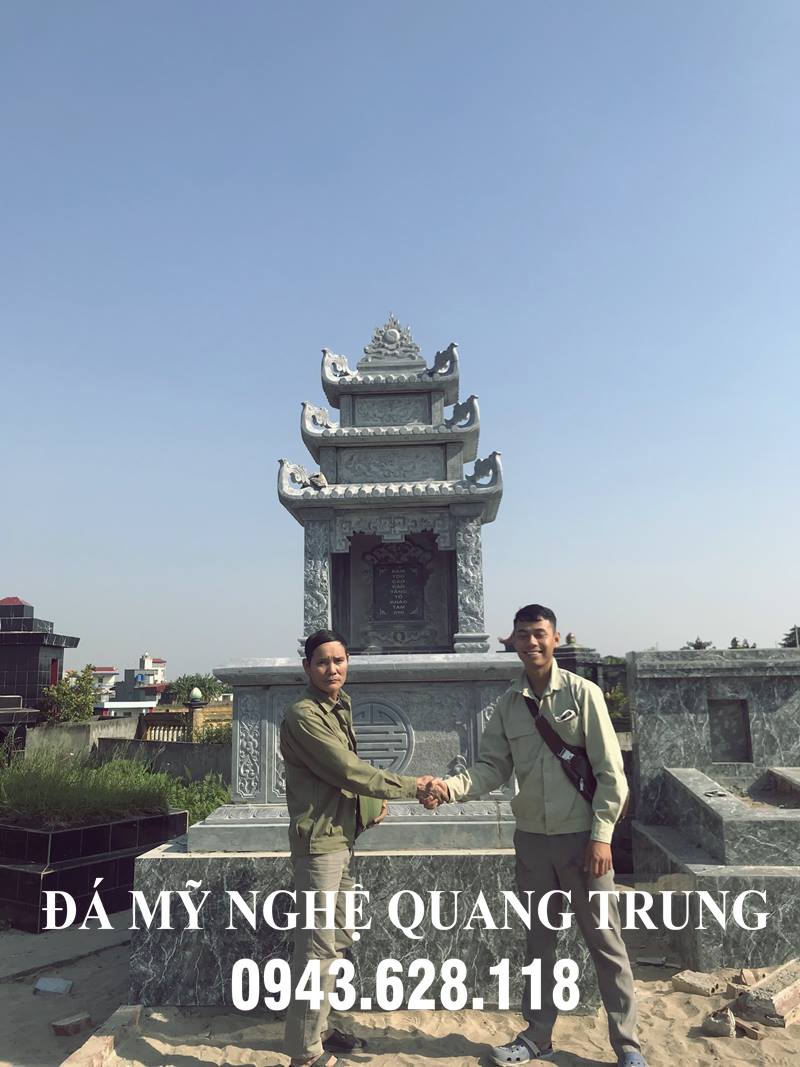 Mẫu Mộ đá, Mộ đá Tam Sơn 3 mái đẹp của Đá mỹ nghệ Quang Trung - Ninh Vân, Hoa Lư, Ninh Bình