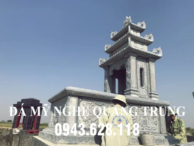 Mộ đá đẹp, Mẫu mộ đá đẹp tam sơn ba mái