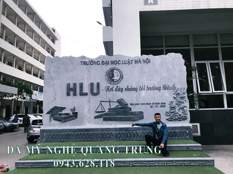 Tư vấn, thi công, lắp đặt Bia đá tự nhiên Trường Đại học Luật Hà Nội 17 Mot thanh qua rat mi man