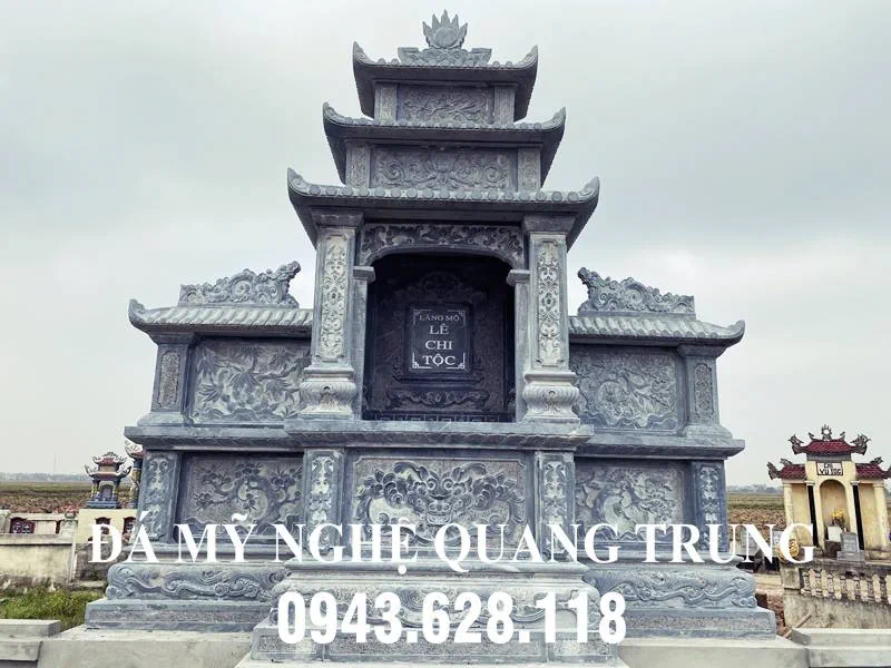 Lăng mộ đá, Mộ đá và các vấn đề tâm linh liên quan khi xây dựng - Nghệ nhân Quang Trung 41 Lang tho da Le Chi toc cao cao