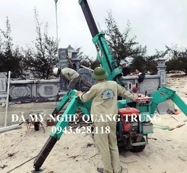 Thi cong xay dung Lang mo da DEP