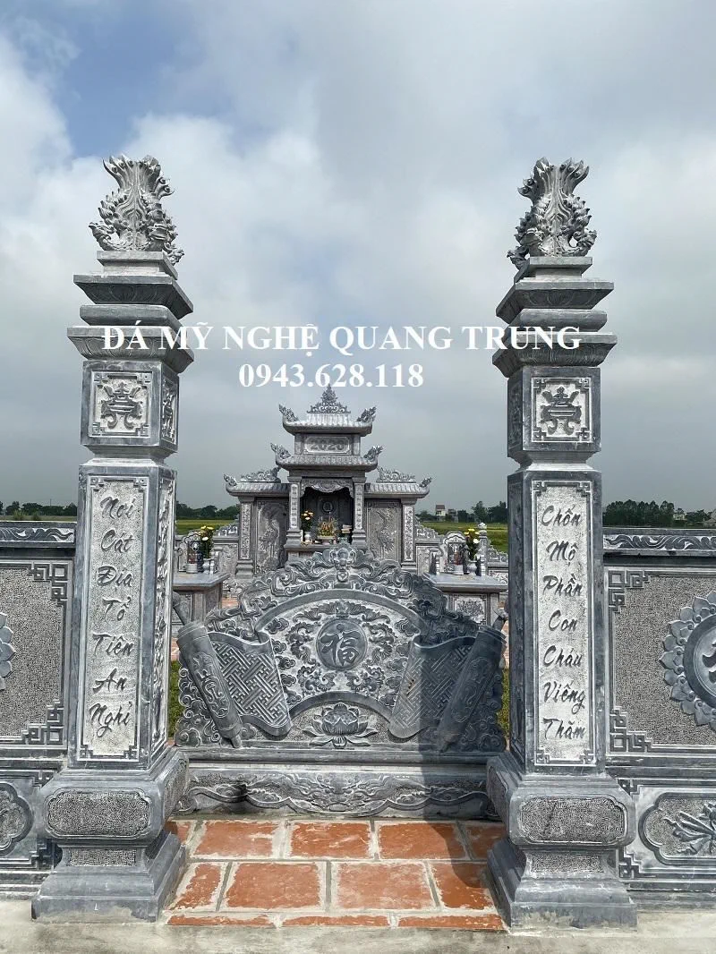 Chi tiet Cot da va doi cau doi tren Cot da cua Cong vao Lang Mo