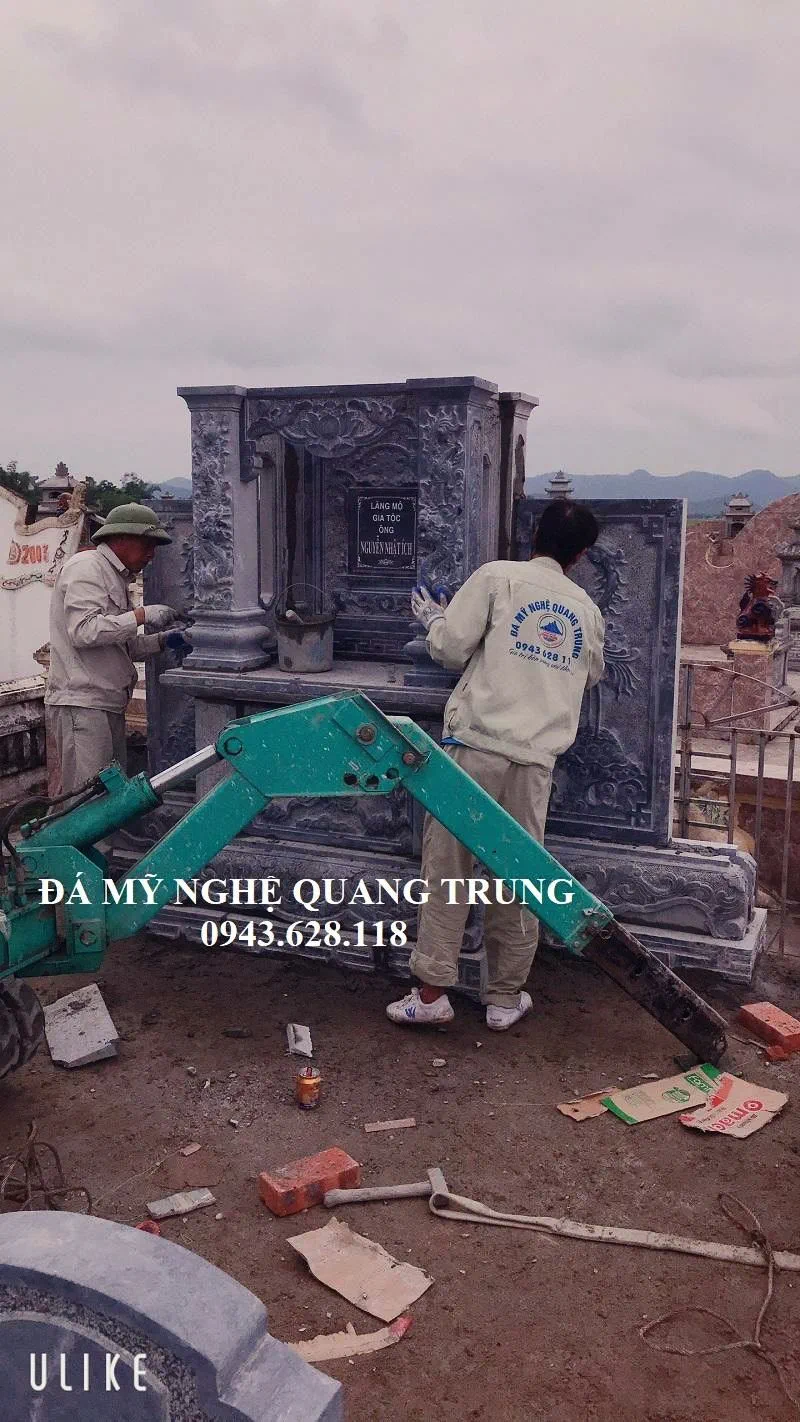 Lap Dat Am Tho Da (Long Dinh Da) DEP cho Khu Lang Mo