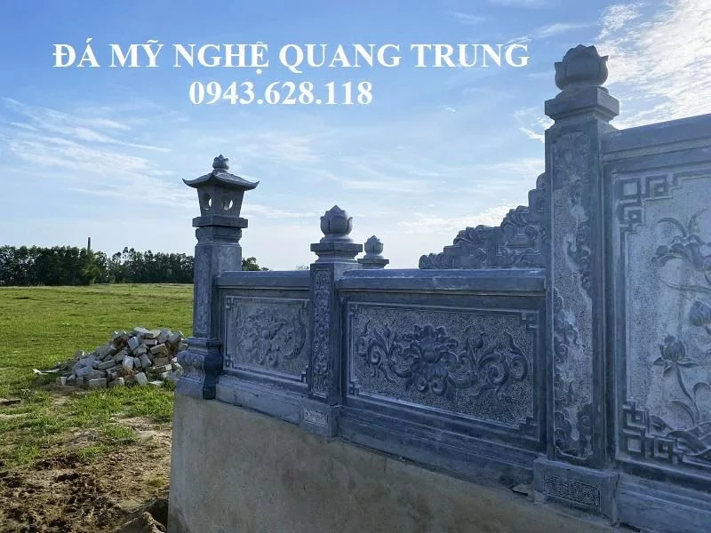 Chi tiet hoa van phia sau Lang Tho Da