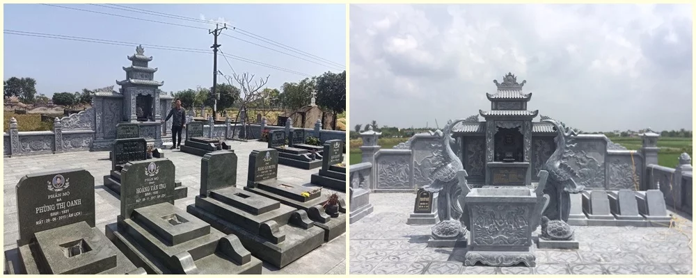 Cách sắp xếp mộ phần trong khu lăng mộ đá