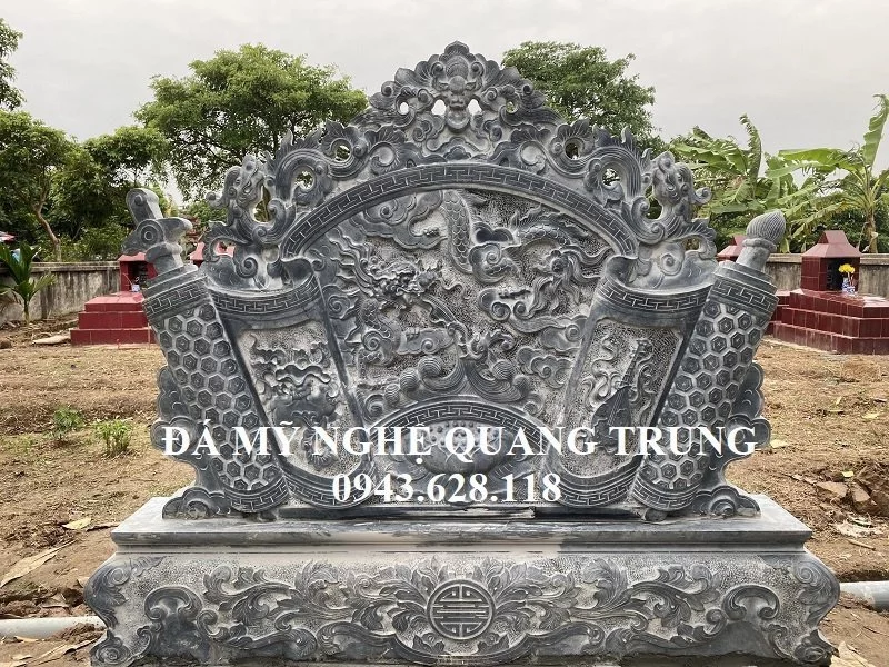 Hoa van Cuon thu da - Binh phong da Long cuon thuy