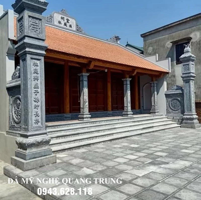 Xây Cột đá đẹp Nhà thờ họ tại Hà Nam