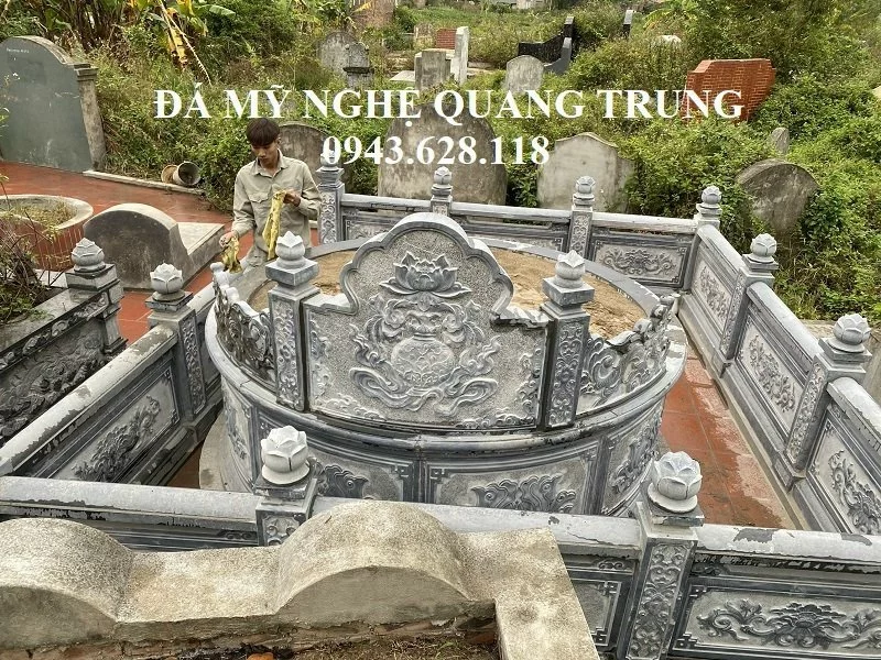 Chi tiet hoa van mo da tron va khu lang mo da