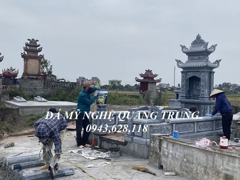 Hinh anh thi cong - hoan thien khu lang mo