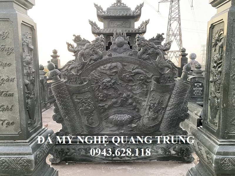 Mau Cuon thu da - Binh phong da Xanh reu