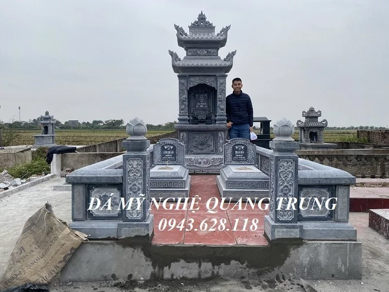 Xay dung Lang mo da dep cho Ong Ba tai tinh Thai Binh