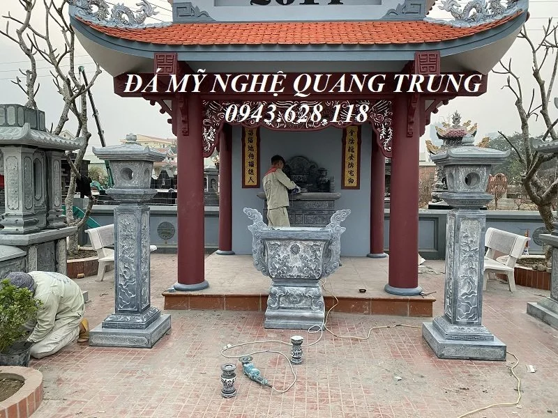 Den da trang tri va Lu huong da cho Khu Lang mo da
