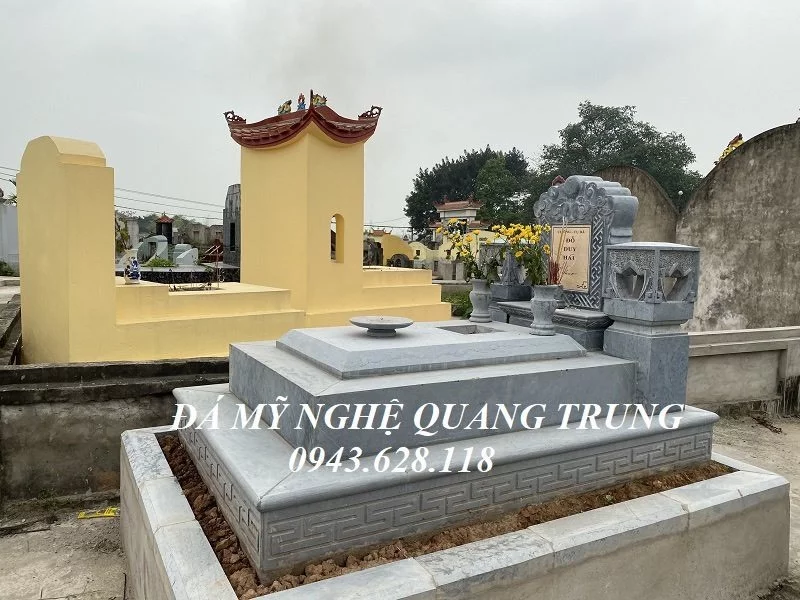 Xây Mộ đá xanh Tam Sơn đẹp cho Gia đình tại Thường Tín, Hà Nội 9 Hinh anh Mo da Tam Son khong mai dep
