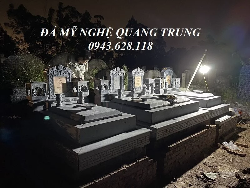 Xây Mộ đá xanh Tam Sơn đẹp cho Gia đình tại Thường Tín, Hà Nội 10 Hoan thien Xay Mo da xanh Tam Son tai Thuong Tin Ha Noi