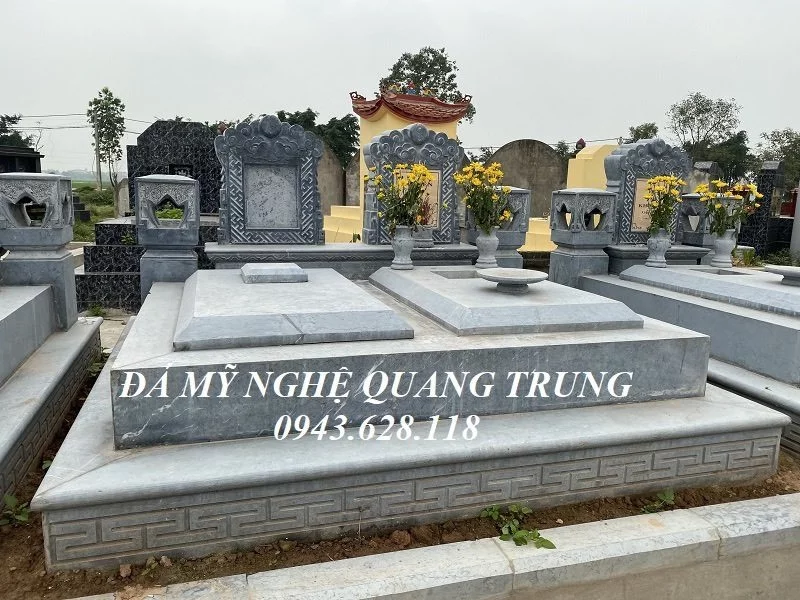 Xây Mộ đá xanh Tam Sơn đẹp cho Gia đình tại Thường Tín, Hà Nội 6 Mau Mo da doi Tam Son dep tai Ha Noi