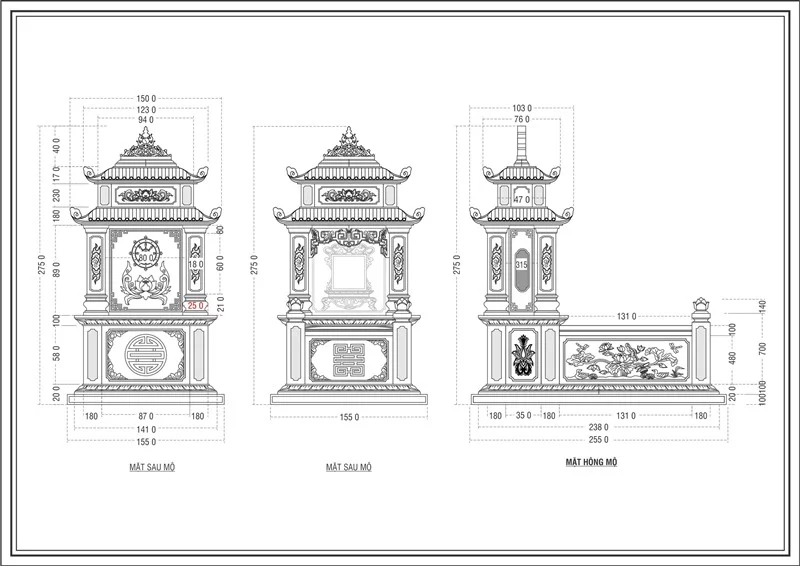 Mau thiet ke Mo da hai mai - Mo da dep Ninh Binh