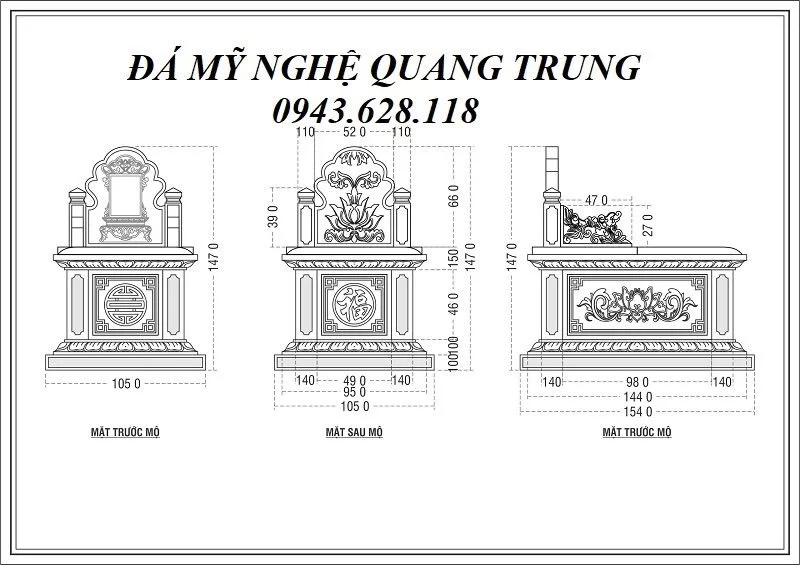 Ban ve thiet ke Mo da Tam Son don khong mai