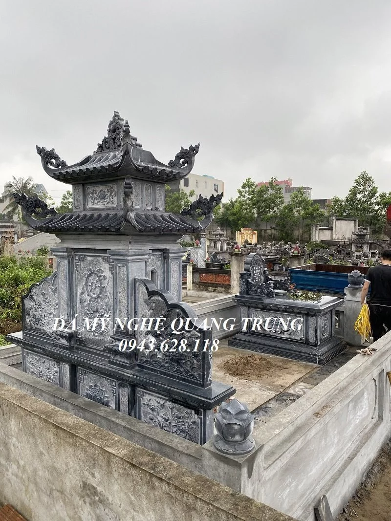 Hinh anh phia sau Khu Lang mo da dep tai Ninh Binh