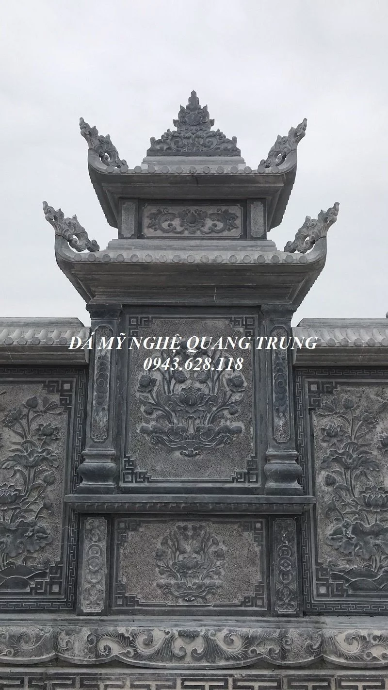 Hoa van phia sau lang tho da cung chi tiet va ti mi