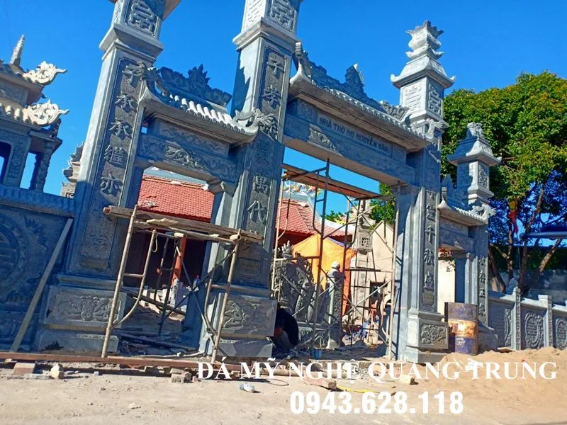 Xay Cong da - Mau Cong da dep dong ho Nguyen Van