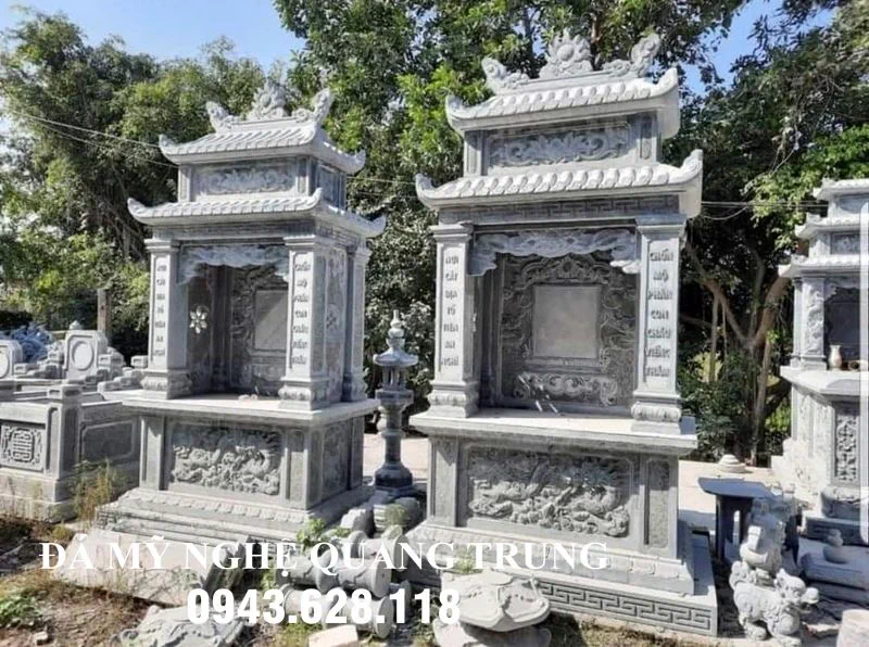 Dự án mộ đôi liền granite Hassan — chung thân mộ, tiết kiệm diện tích