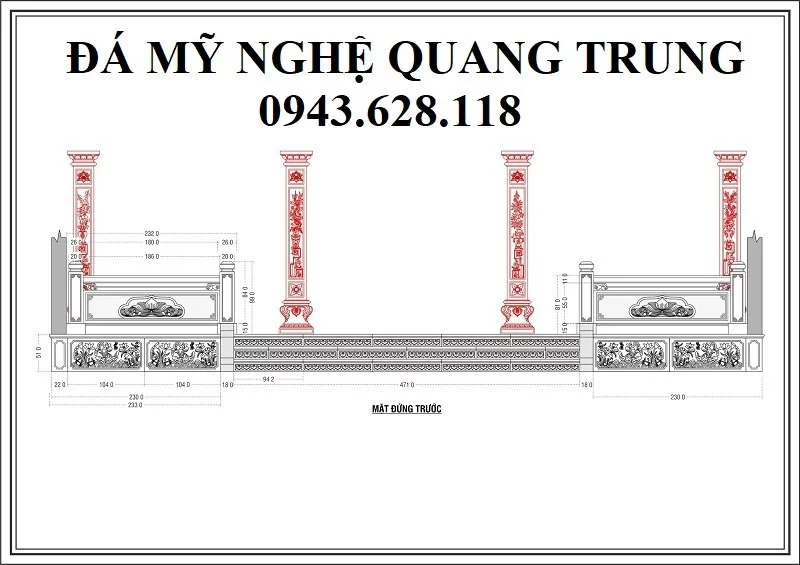 Mau Thiet ke Lan can da - Cot da Nha tho ho