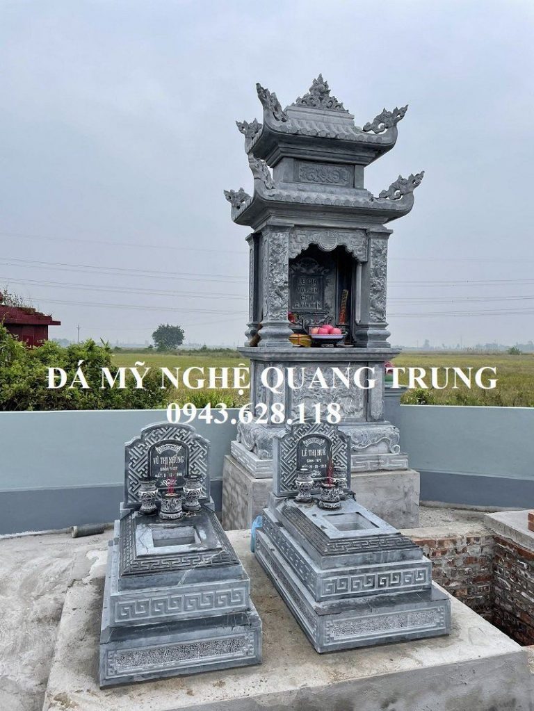 Mẫu Lăng Mộ đá hai mái, Mộ đá tam sơn đẹp cho gia tộc