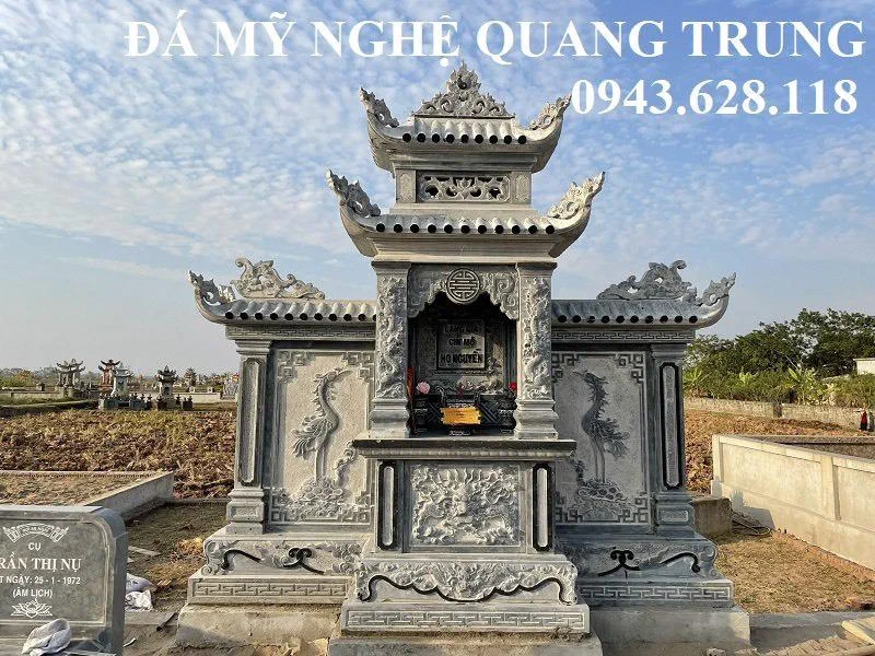 Lang tho da xanh reu Granite cho khu Lang Mo dep