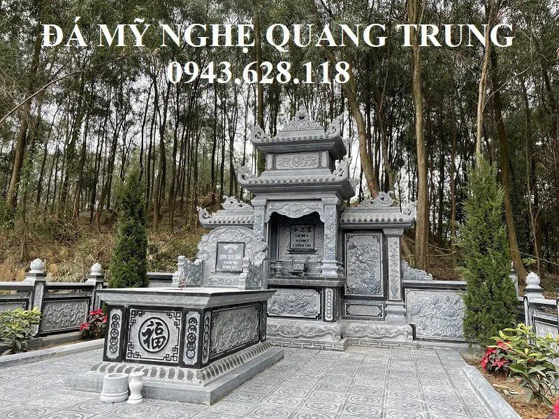 Lăng Mộ đá gia đình đẹp, trang trọng và mang tính tâm linh, phong thủy sâu sắc.