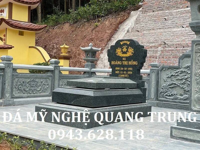 Mộ đá hoa cương cao cấp cho phần mộ của Bố Mẹ gia chủ.