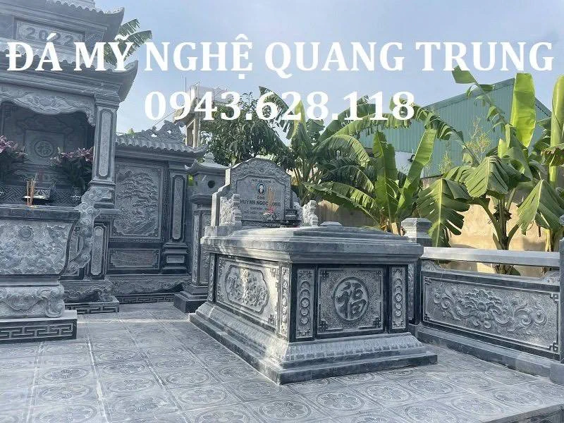 Mẫu Mộ đá đơn đẹp SX tại Nhà máy Lăng Mộ đá 192 Đá Mỹ Nghệ Quang Trung Ninh Bình