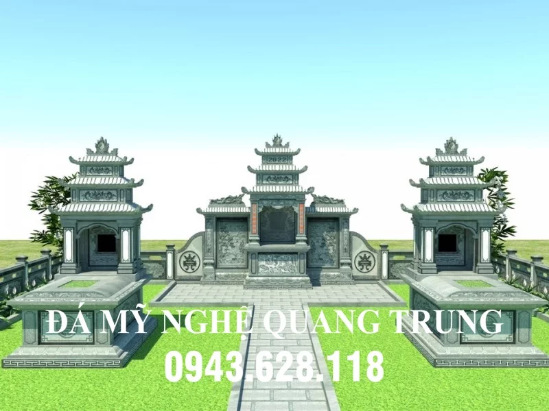 Thiết kế Lăng mộ đá ba mái đẹp - Đá Mỹ Nghệ Quang Trung Ninh Bình